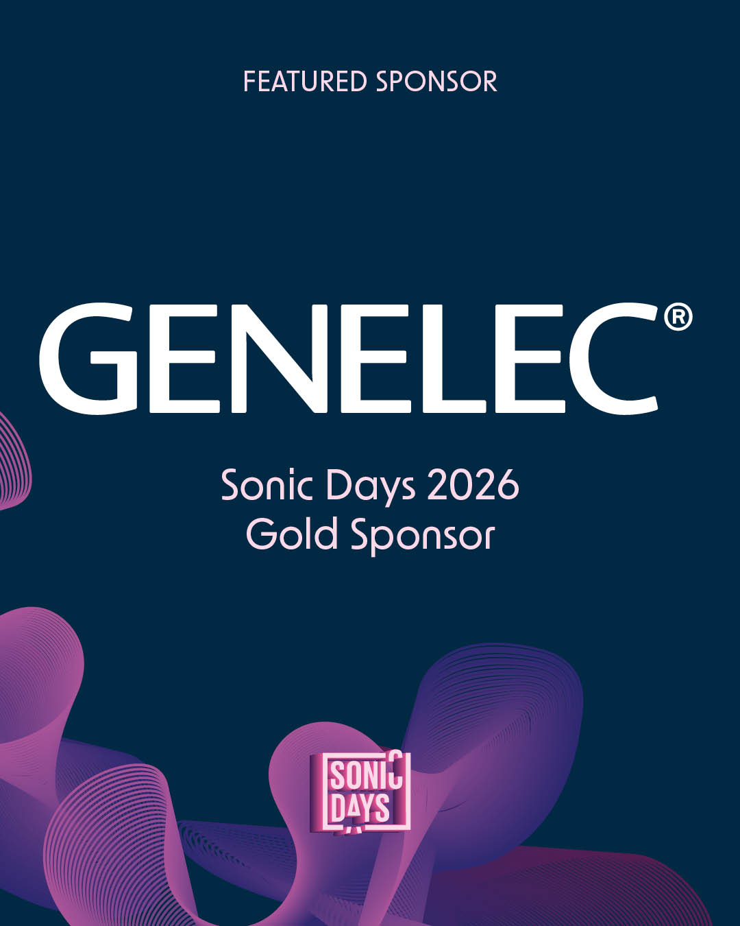 Genelec returns as Gold Sponsor for Sonic Days 2026