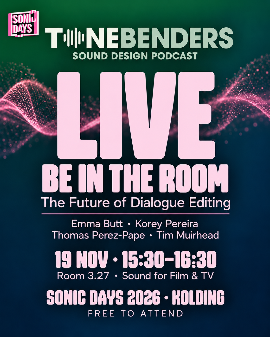 Be in the room: Tonebenders Live explores the future of dialogue editing